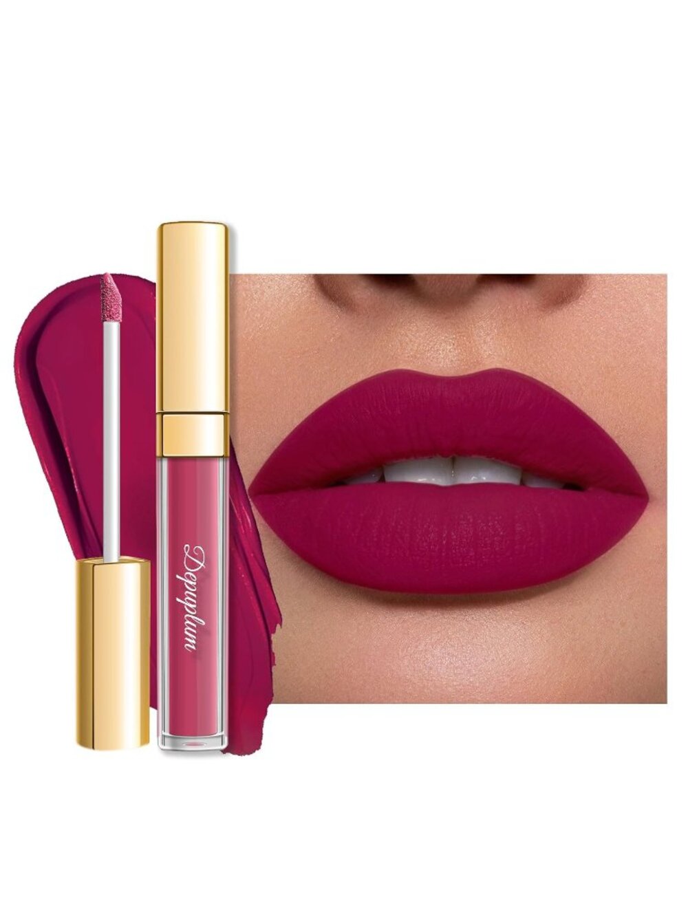 Women's DM07 Magenta Love Matte Liquid Lipstick Wear Waterproof Lip Stain